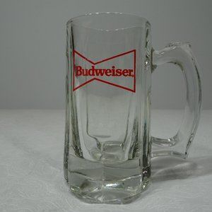 Budweiser Clear Glass Heavy Beer Mug